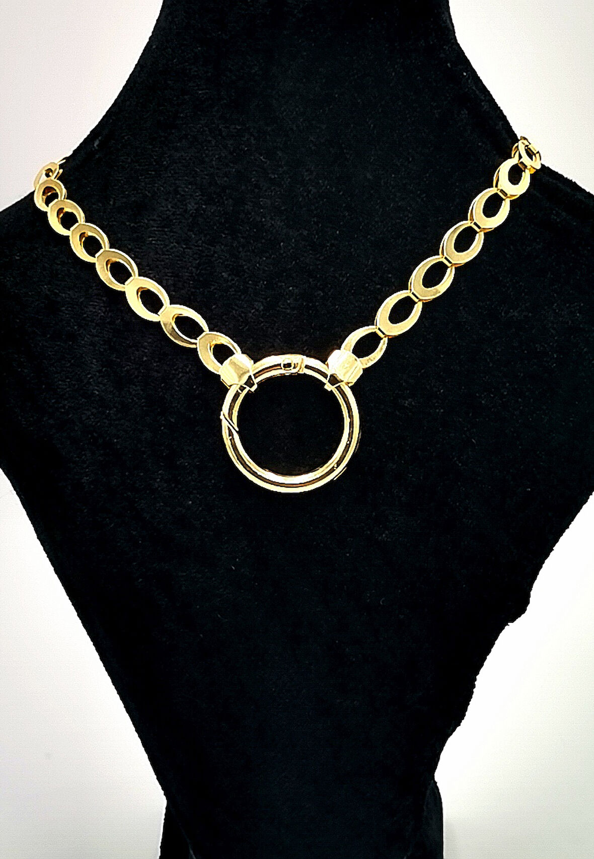 Gold Renk Zincir Figürlü Kararmaz Özel Tasarım Kolye