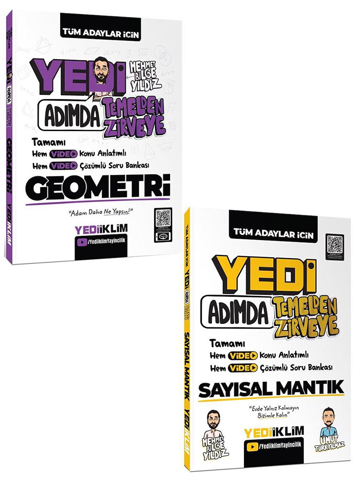 Yediiklim Tüm Adaylar için Yedi Adımda Temelden Zirveye Geometri+Sayısal Mantık Video Konu Anlatımlı Video Çözümlü Soru Bankası Seti