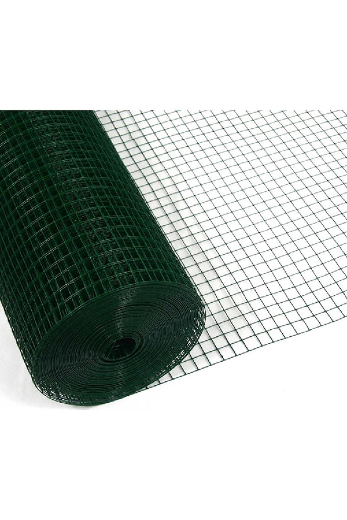 Pvc Kaplı Puntalı Yeşil Bahçe Kümes Çit Teli 1x2 Metre Göz Aralığı 12X12 Kalınlığı 0,9 Mm