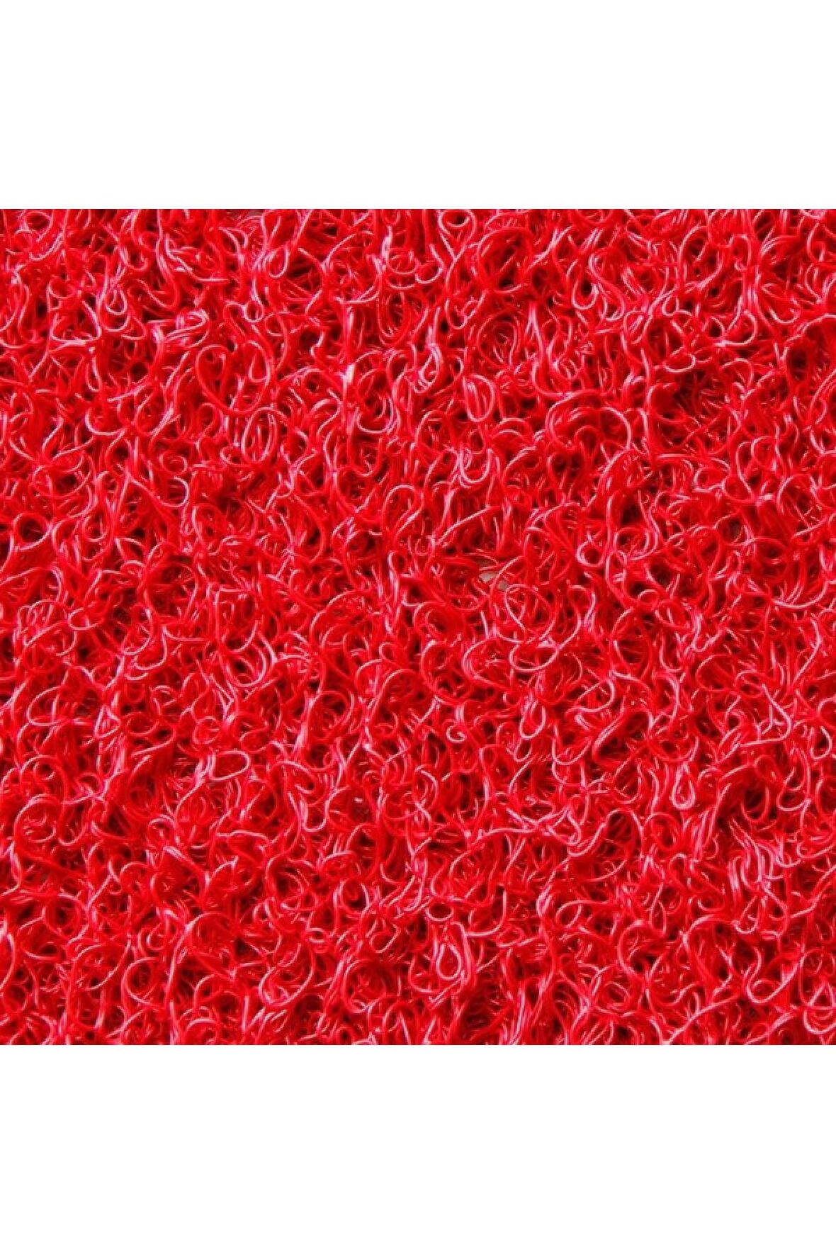 Kıvırcık Paspas Dış Mekan Paspası Kaymaz Karmaşık Yolluk 1x7 Metre 14mm Kırmızı
