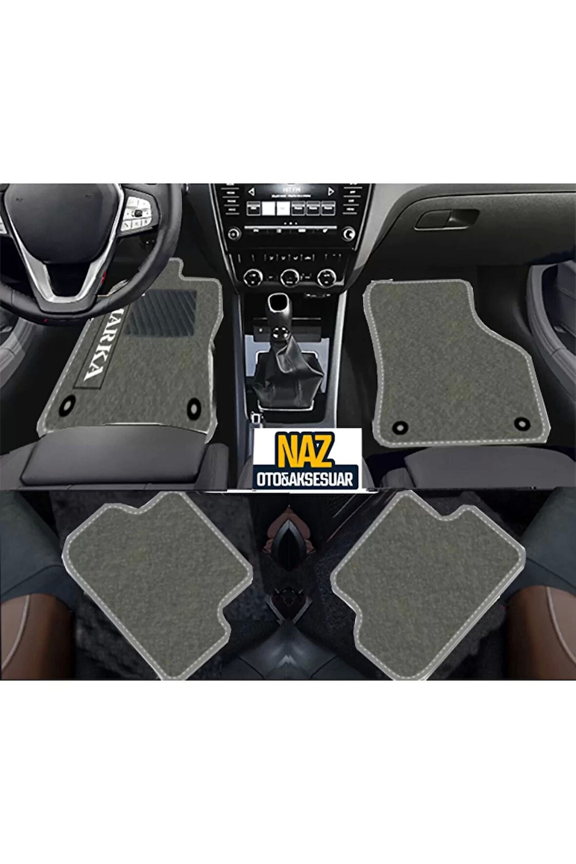 TOYOTA YARİS XP90 2005-2012  Gri Halı Gri Kenar Petek Topuk
