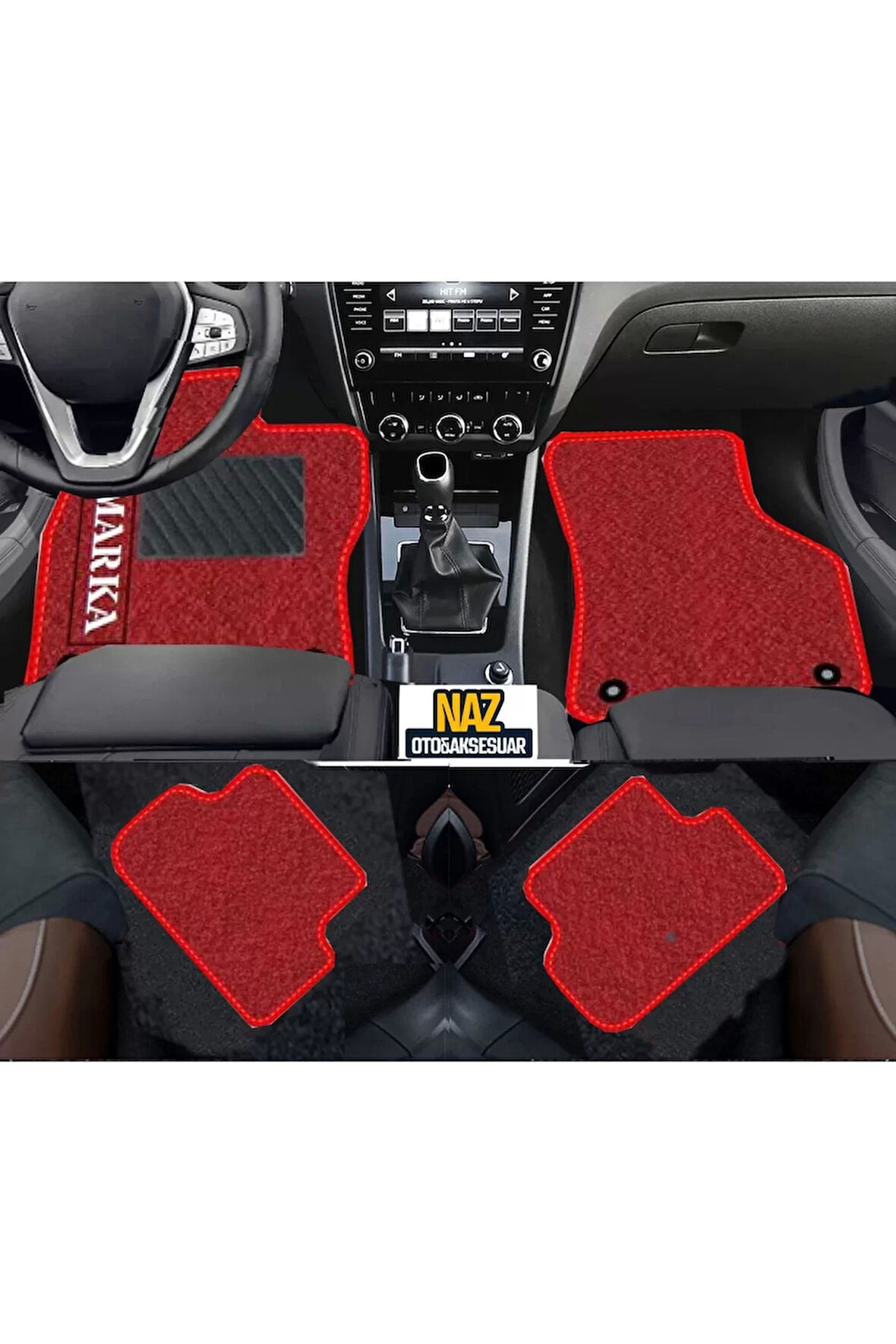 WOLKSWAGEN  PASSAT B7 2011-2014  Kırmızı Halı Kırmızı Kenar Petek Topuk