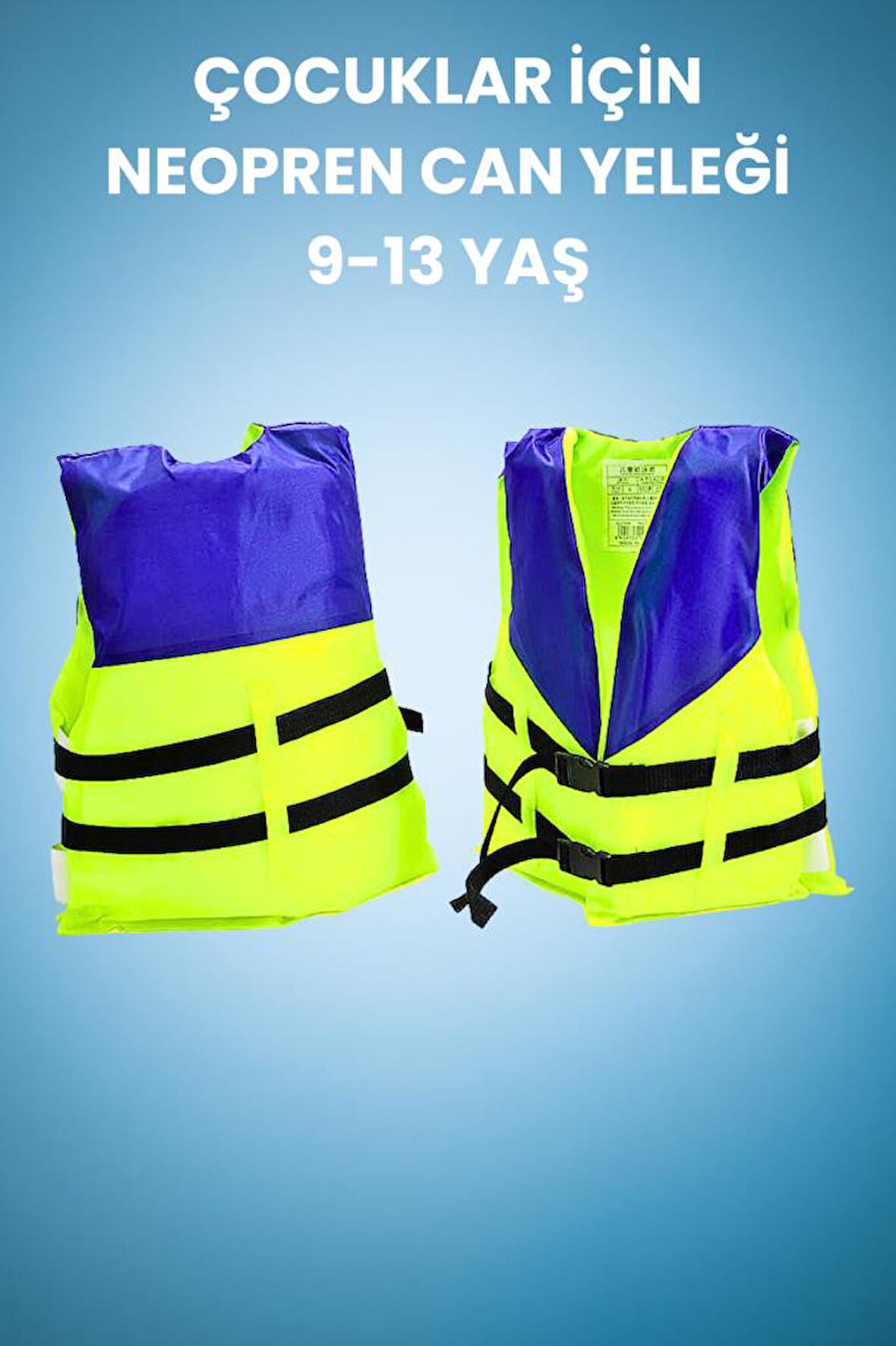 S Beden Sarı 4-8 Yaş Çocuk Can Yeleği Neopren Sünger Yüzme Yeleği Çocuklar İçin Yüzdürme Yeleği