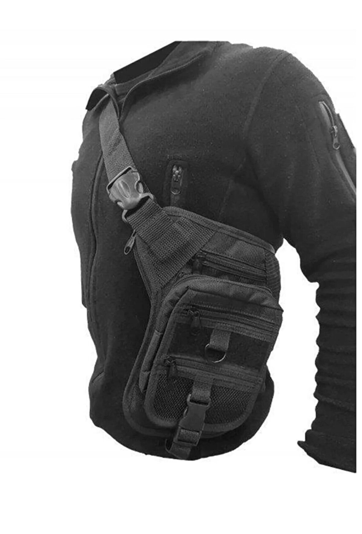 Tactical Tabanca Bölmeli Omuz Bel Ve Bacak Çantası Darbe Emici Koruma