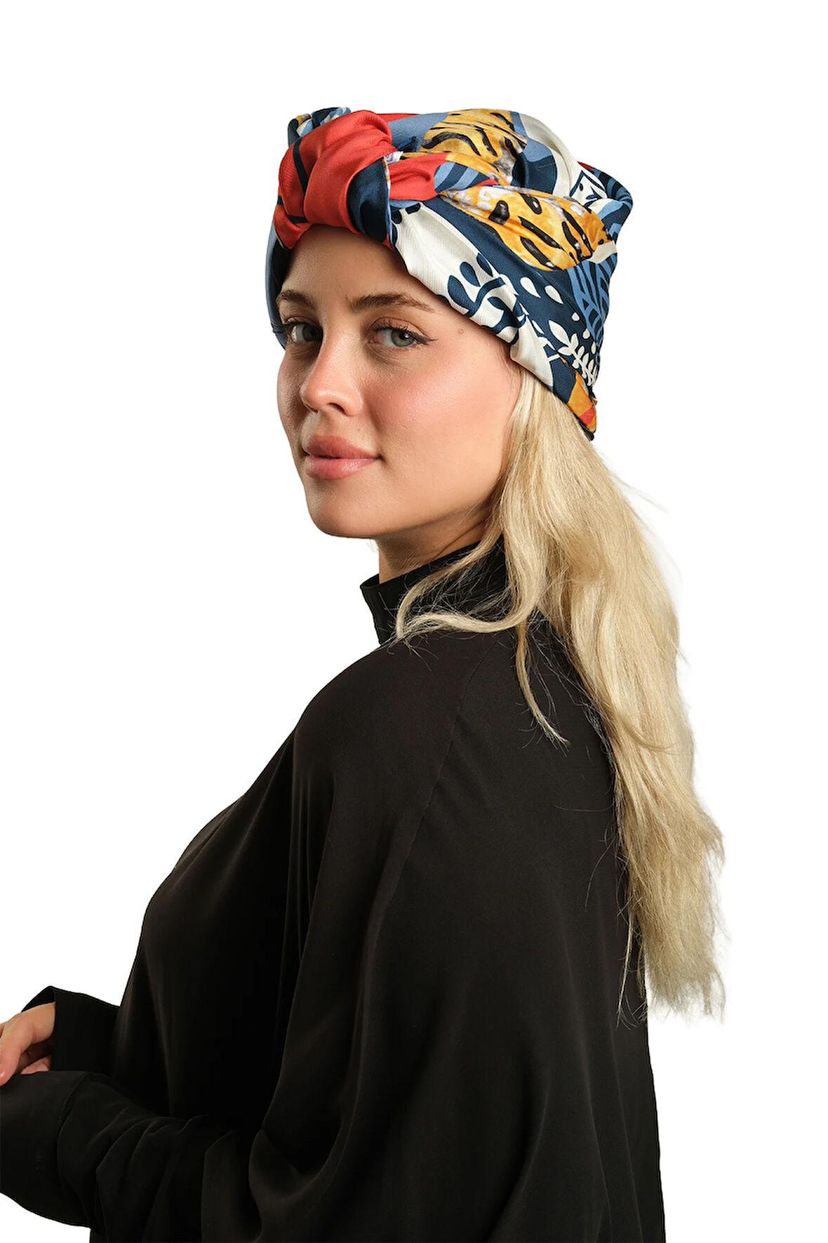 Beyaz Pratik Hazır Geçmeli Tesettür Bone İpek Desenli 2410_42