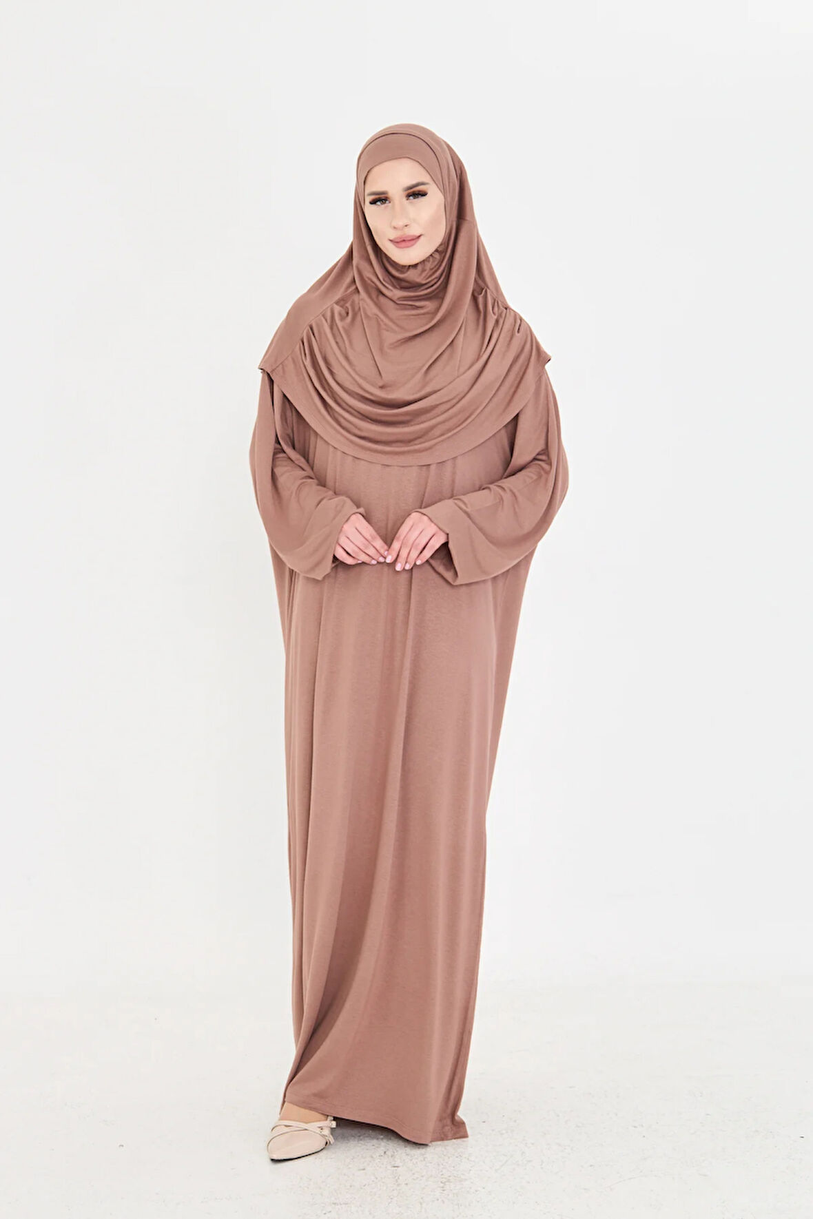 Vizon İki Parça Namaz Elbisesi Viskon Düz 2504_10