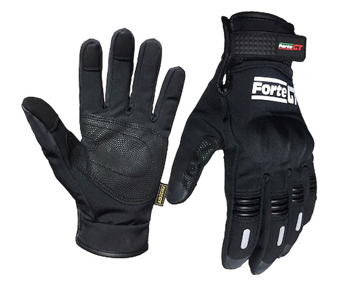 Forte Gt 07 Softshell Siyah Kışlık Korumalı Eldiven