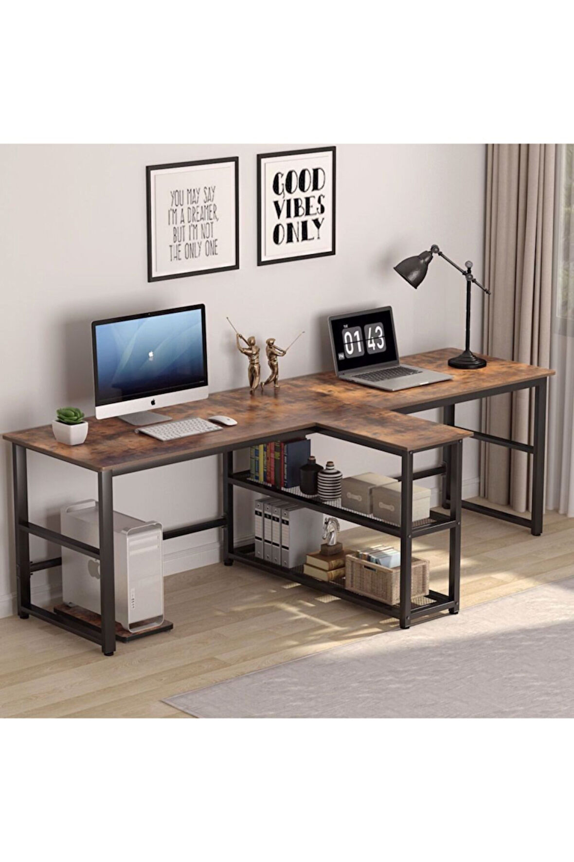  500-C Bilgisayar Masası, Ekstra Uzun İki Kişilik Masa, Oyun Masa