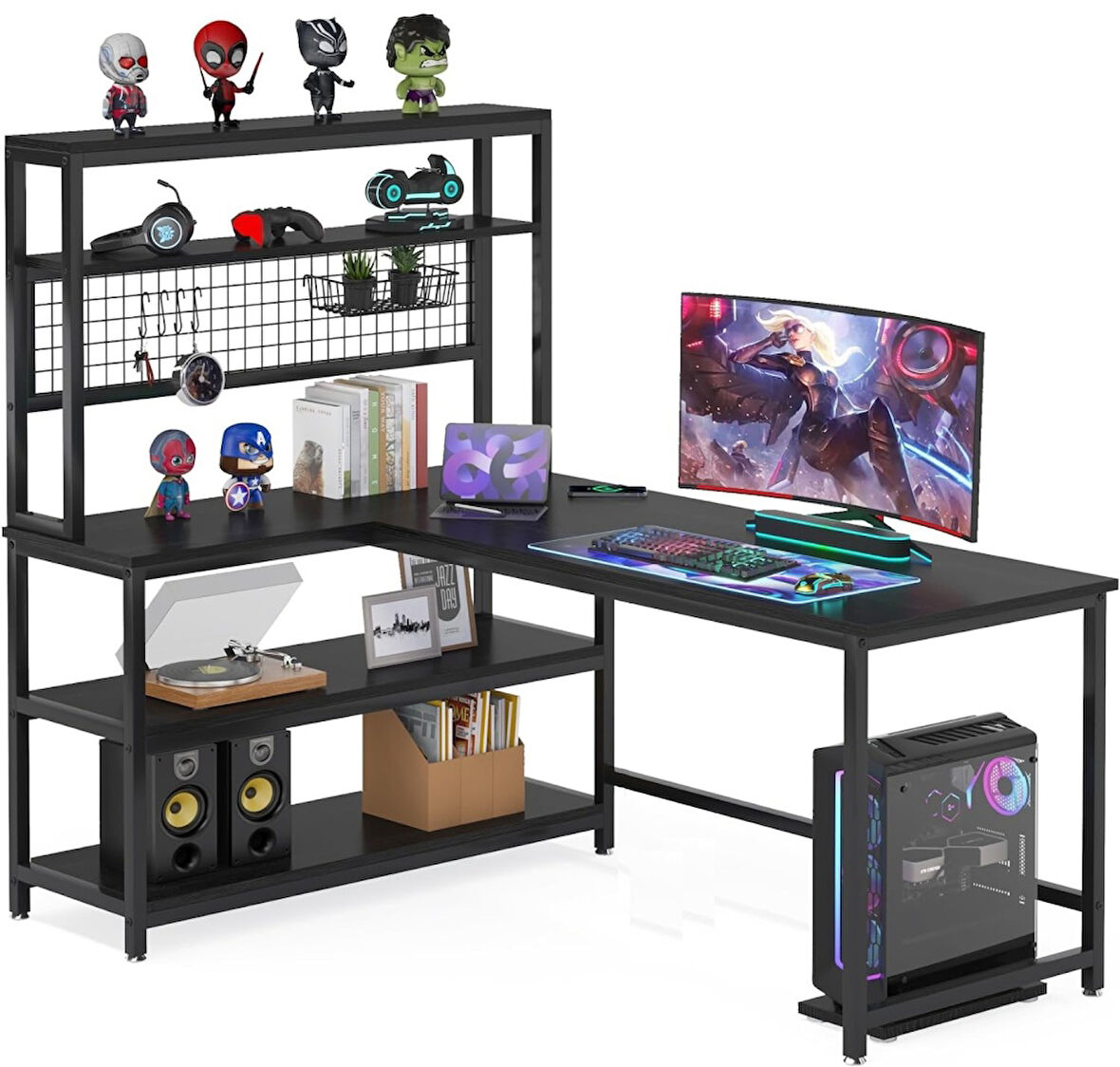 524-S Ters Çevrilebilir L Şeklinde Masa 