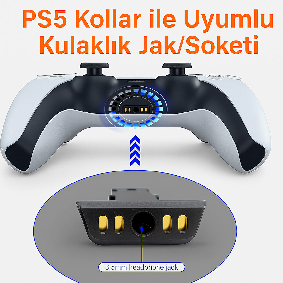 PS5 KOLLAR İLE UYUMLU 3,5MM KULAKLIK JAKI SOKETİ