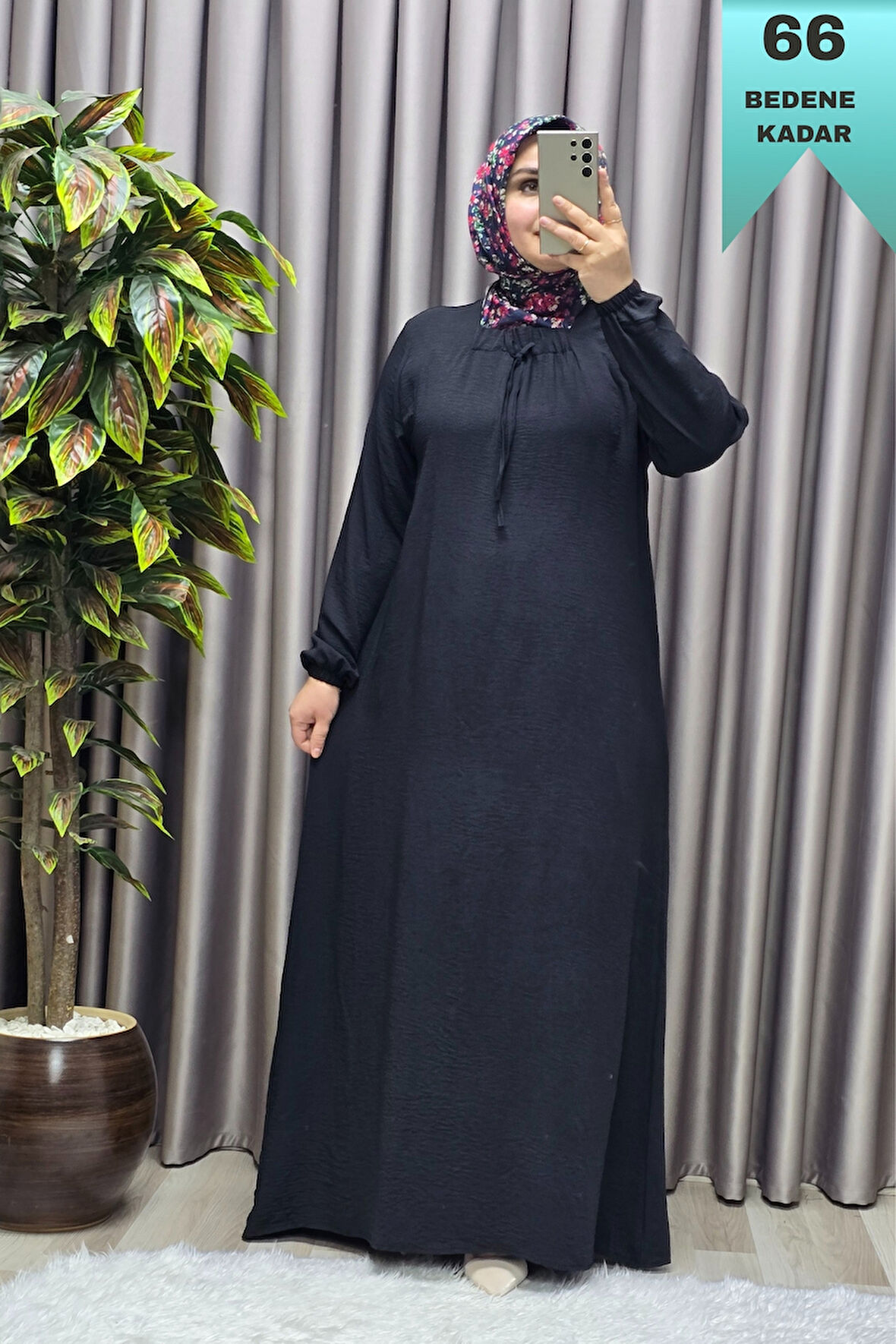 Kadın Tesettür Büyük Beden Giyim Aerobin Elbise 