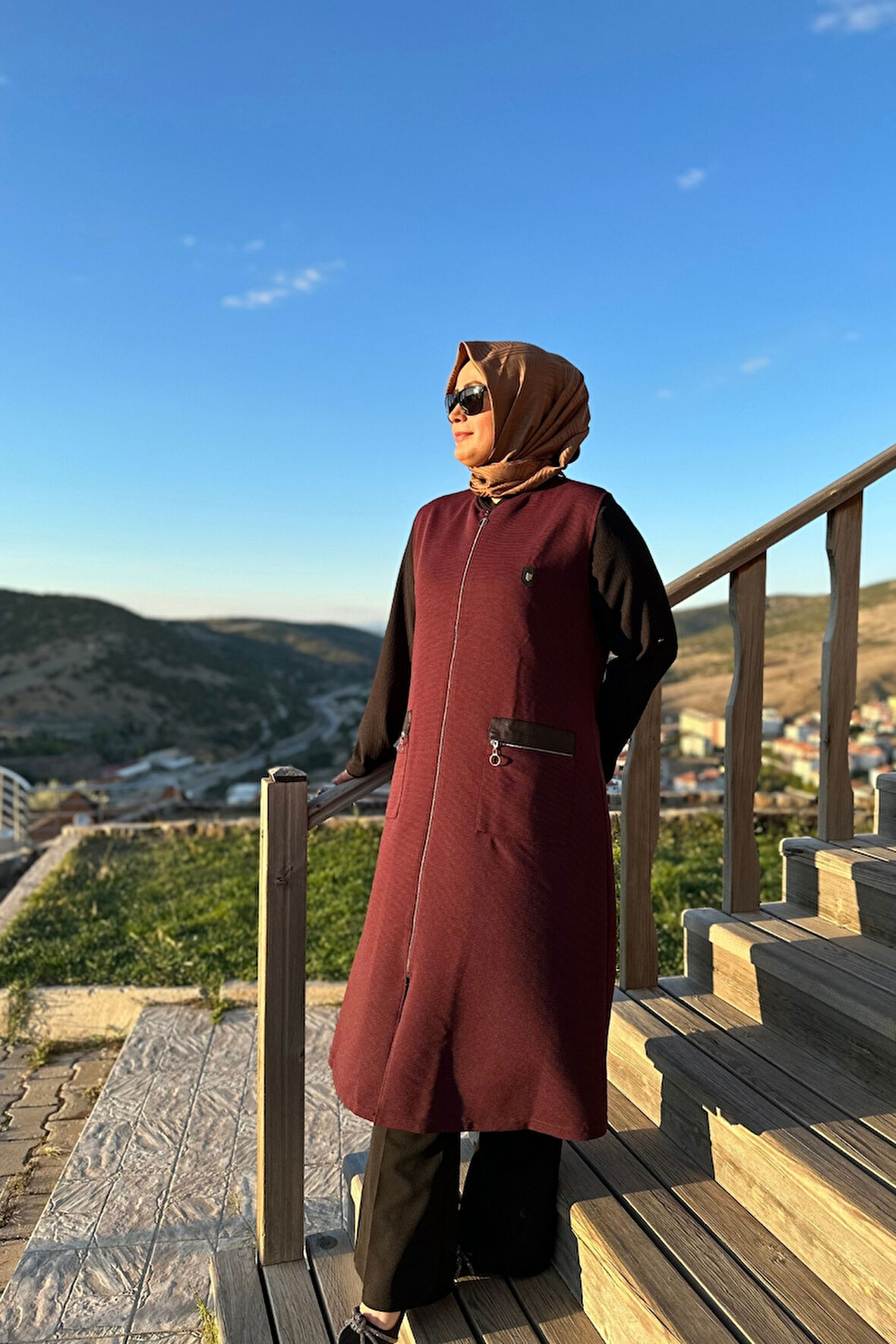 Kadın Tesettür Giyim Büyük Beden Ottoman Yelek 