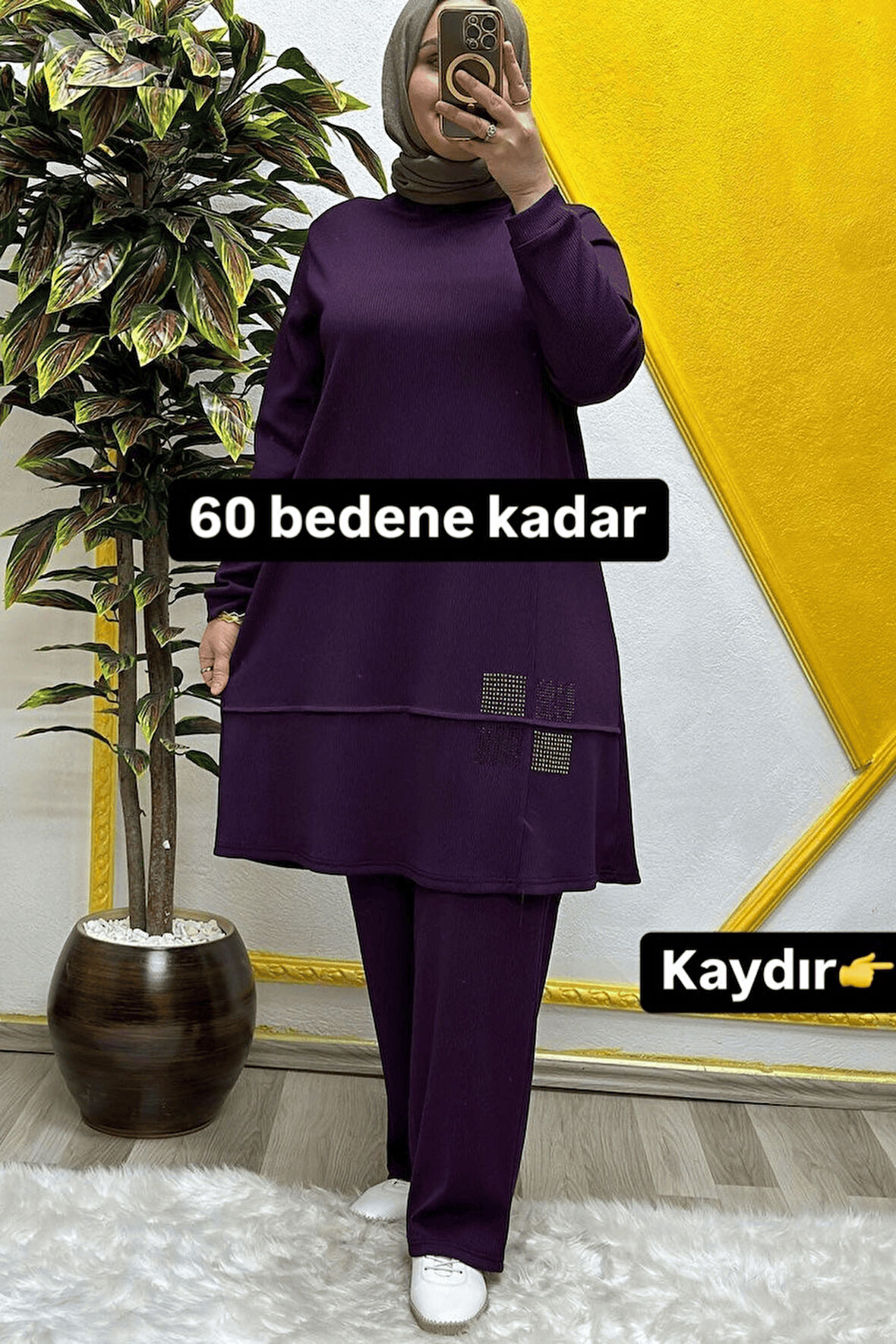 Kadın Tesettür Giyim Büyük Beden Mualla İkili Takım 