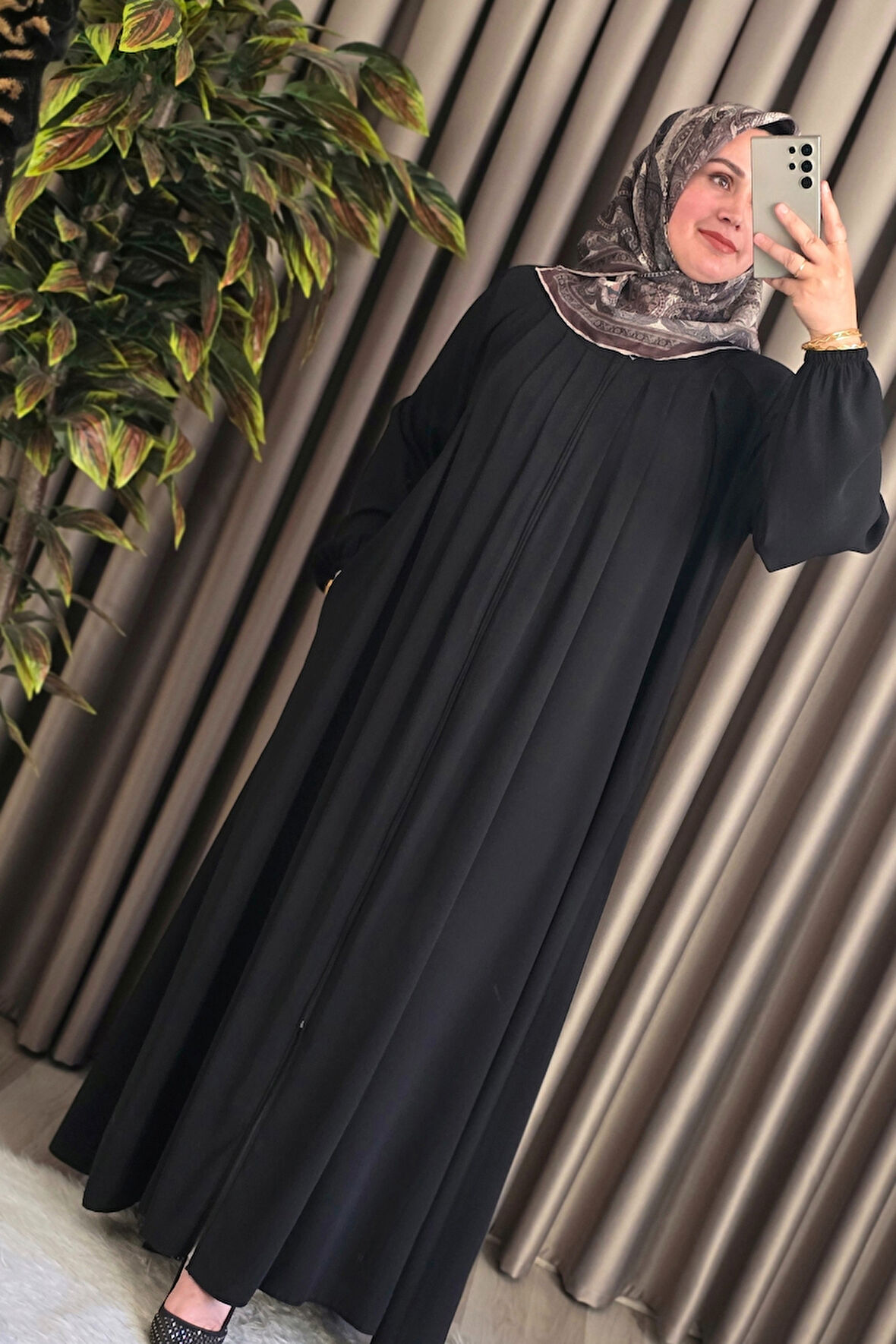 Kadın Tesettür Giyim Büyük Beden Endonezya Krebi Robalı Ferace 