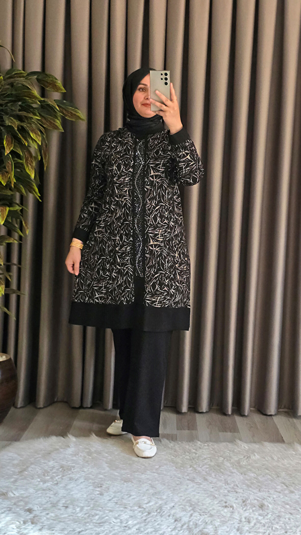 Kadın Giyim Şerit Desenli Samira Takım 