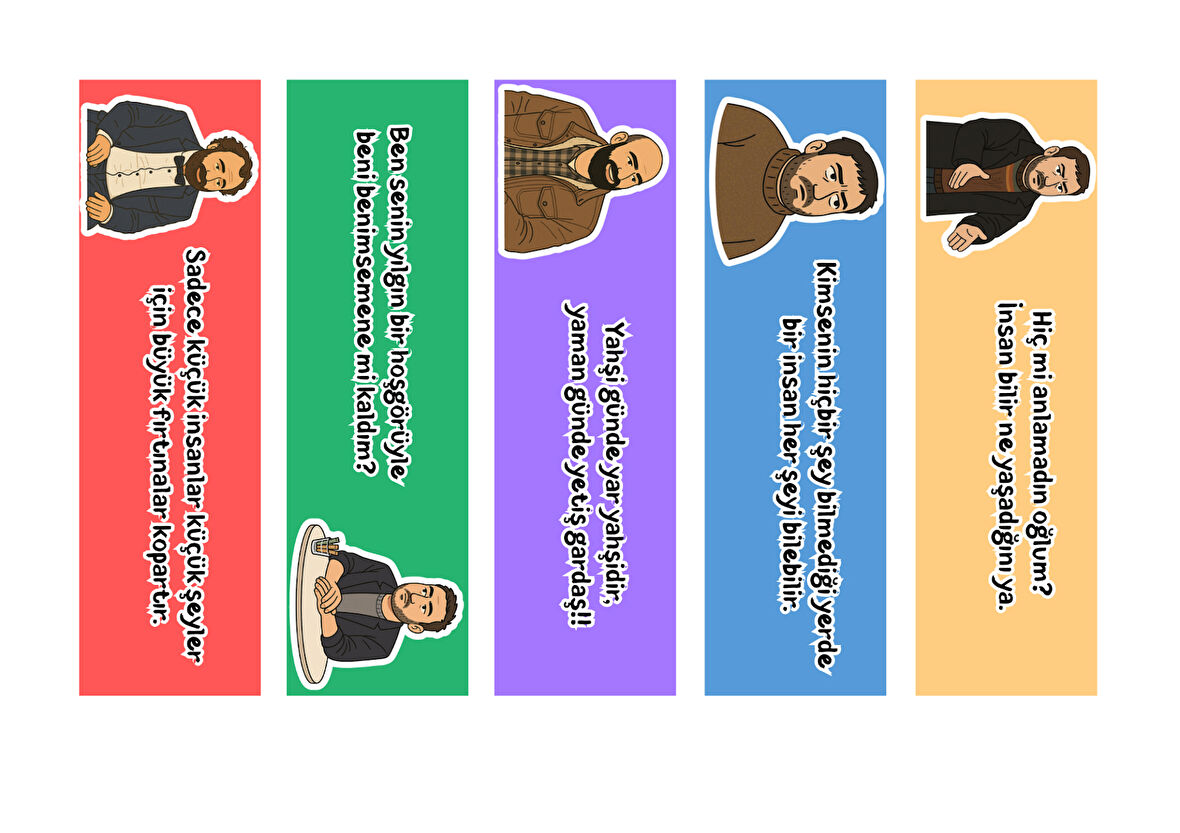 5 Adet Gibi Kitap Ayracı (155x45 mm)