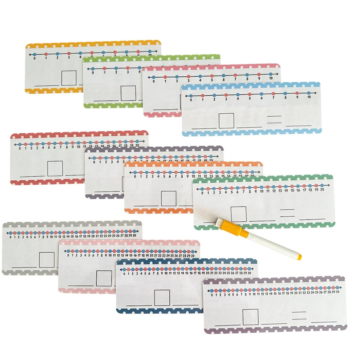 Yaz-Sil 4 İşlem Matematik Çalışma Kartları (Toplama,Çıkarma,Bölme,Çarpma)- Kalem Hediyeli