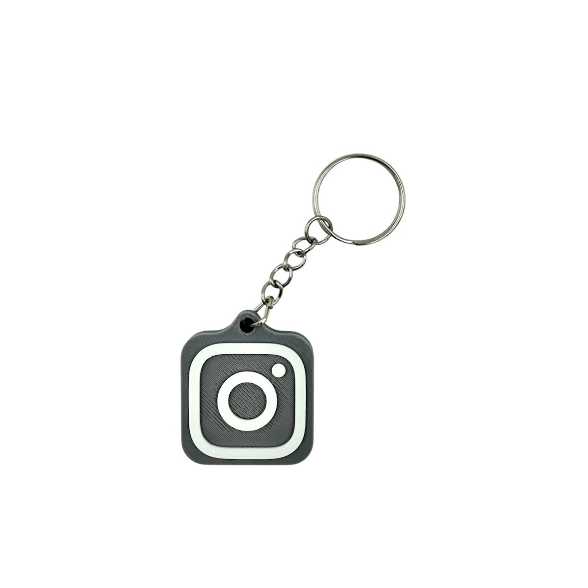 NFC Anahtarlık - İnstagram Anahtarlık Gri (Orta Boy 3,5 cm)