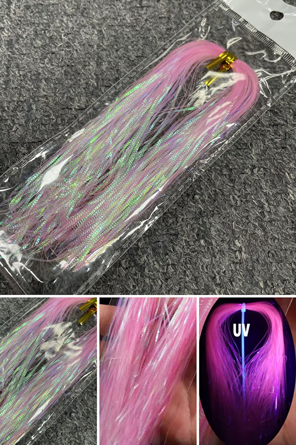 Eagenset Çapari Poşet Sim Ultraviyole Uv Neon Açık Pembe Balık Sırtı Kırçıl 1 mm 35 Metre