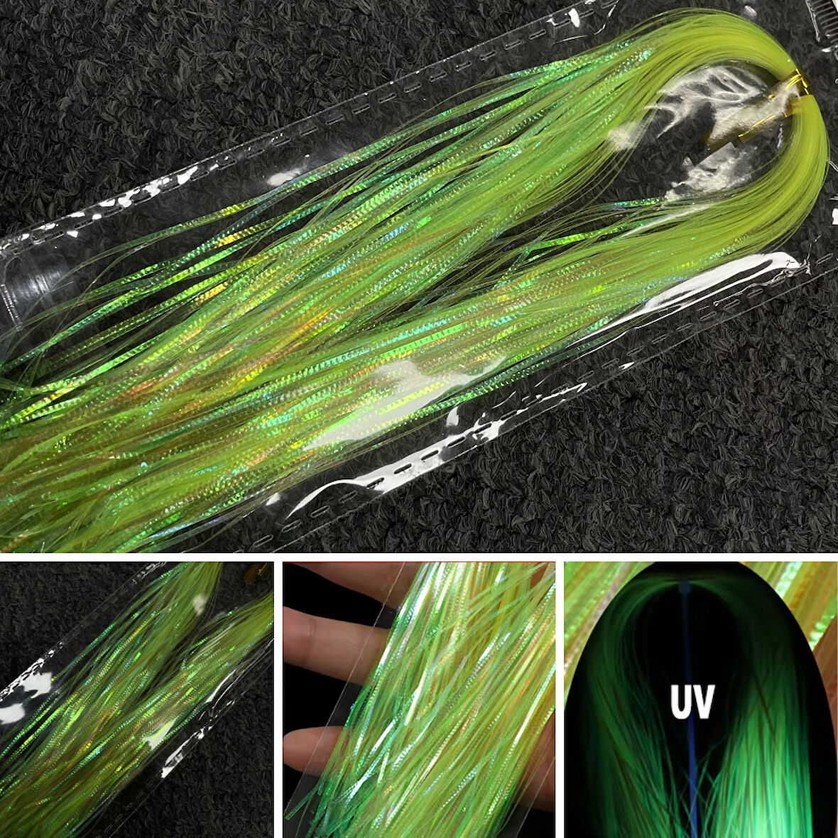 Eagenset Çapari Poşet Sim Ultraviyole Uv Neon Sarı Balık Sırtı Kırçıl 1 mm 35 Metre