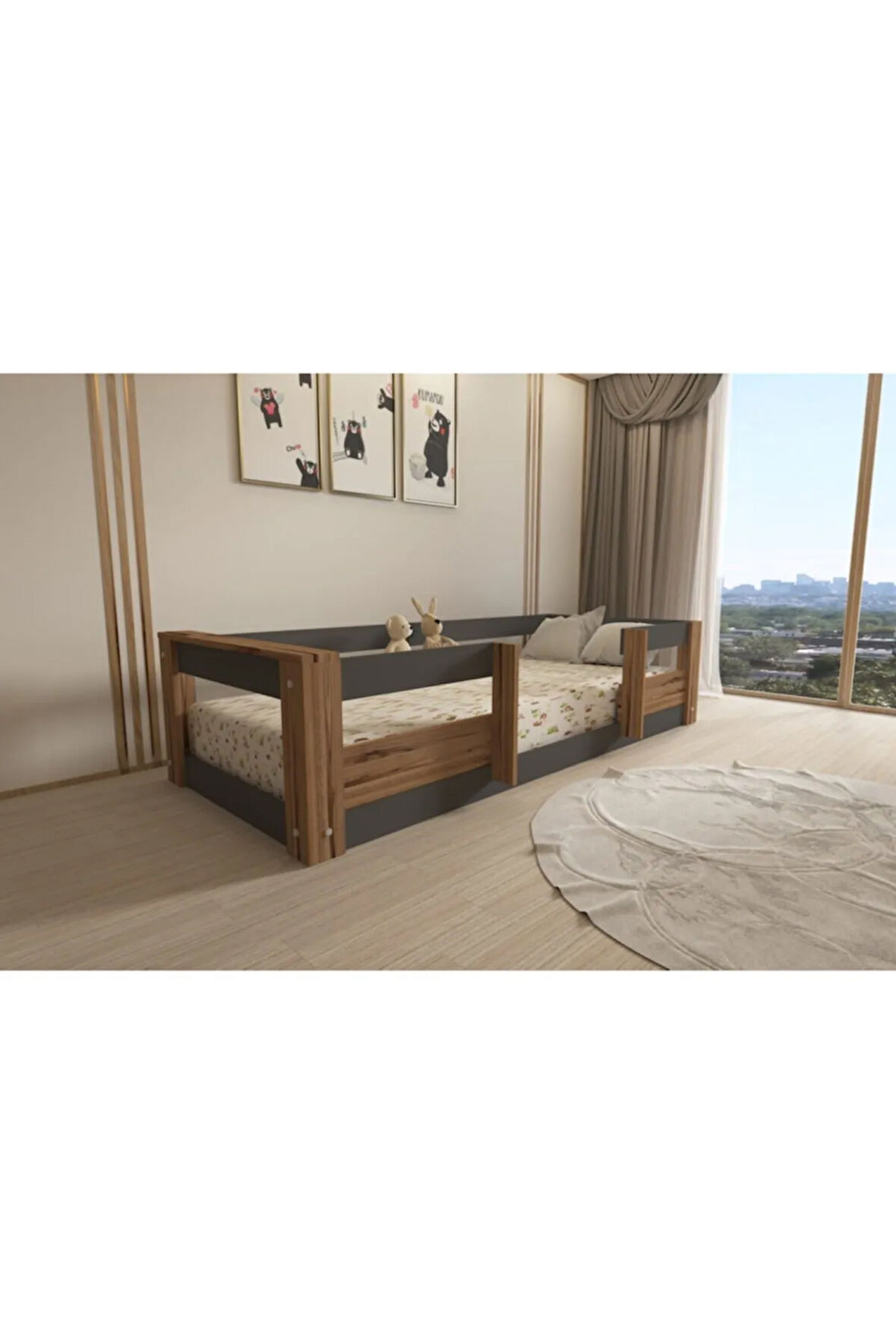 Montessori 90x190 Yatak Uyumlu Karyola M7-43