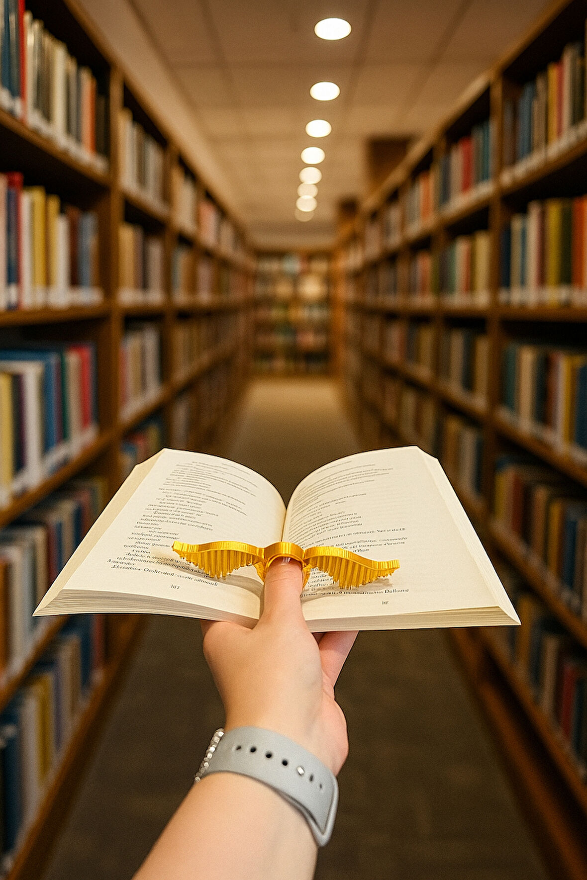 Kitap Ayracı - Sayfa Tutucu - Tek El Kitap Okuma Aparatı (Altın Snitch)
