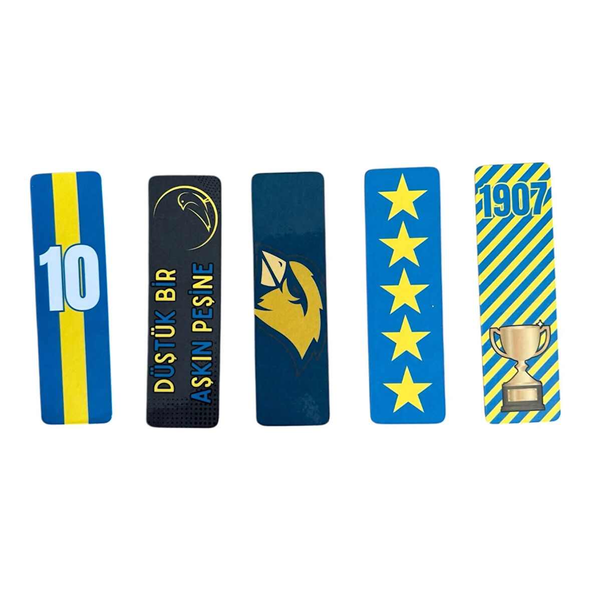 5 Adet Taraftar Kitap Ayracı - Sarı Lacivert (15 cm)