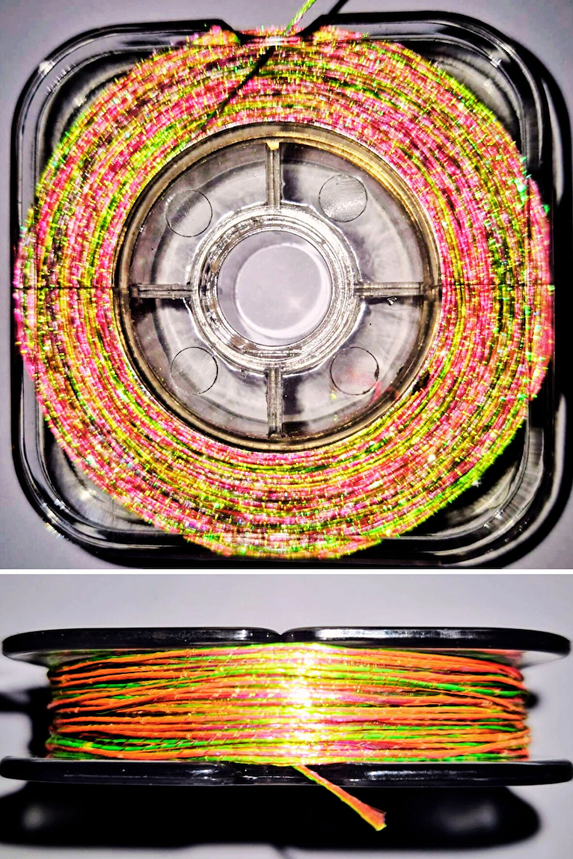 Eagenset Hazır Çapari Kombini Boru Sim Ultraviyole Uv Neon Fıstık Yeşili - Pembe Makarada