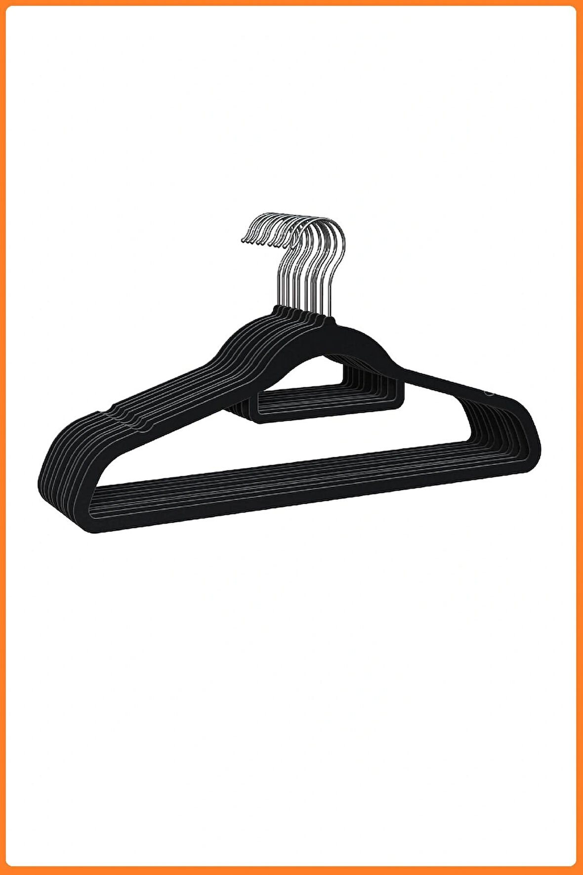 Kadife Askı ,pantolon Askısı, Elbise Askısı, Yüksek Kalite Kadife Kıyafet Askısı, 41 Cm, 10 Adet