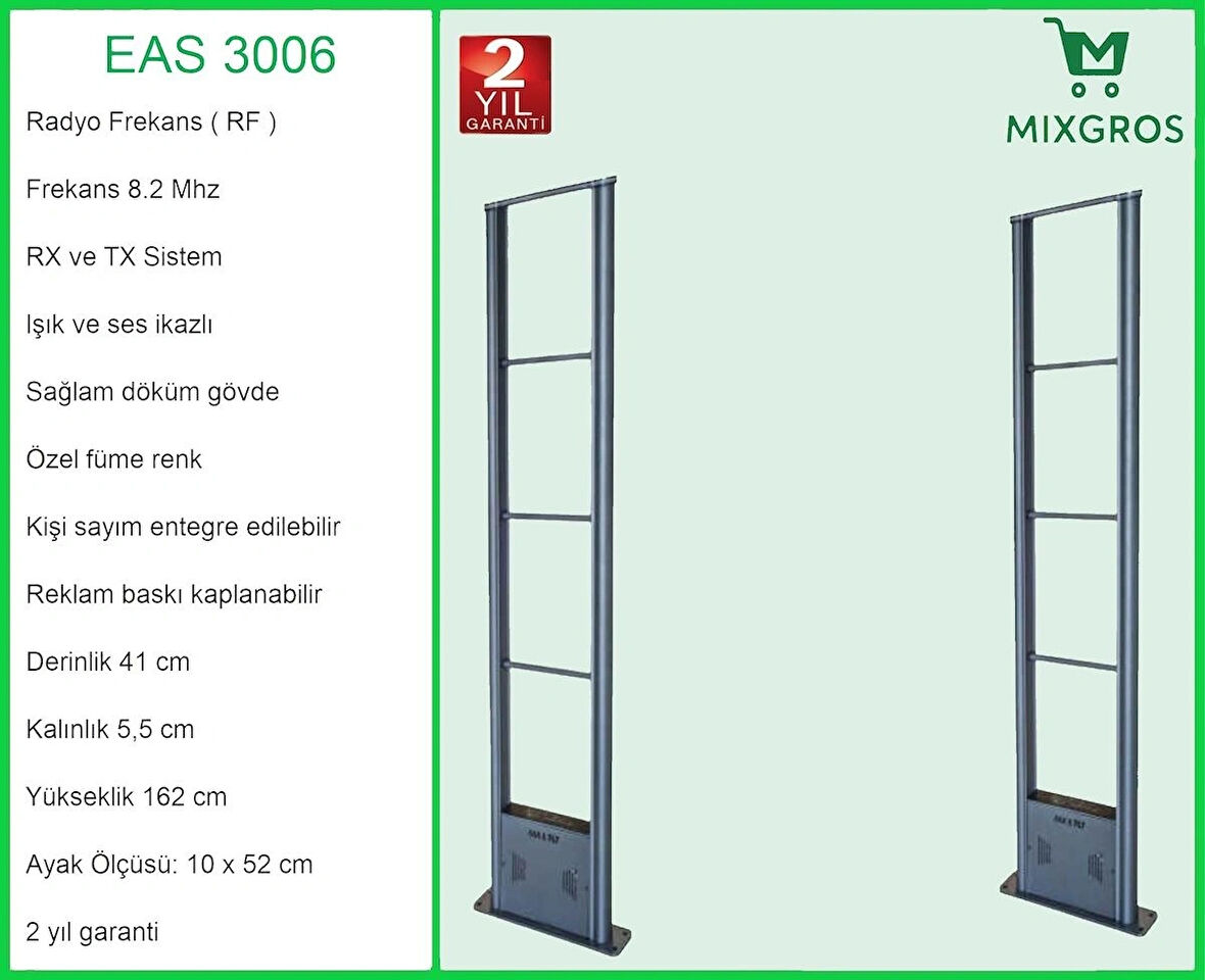 EAS 3006 Mağaza Hırsız Ürün Koruma Alarm Sistemi Radyo Frekans RF