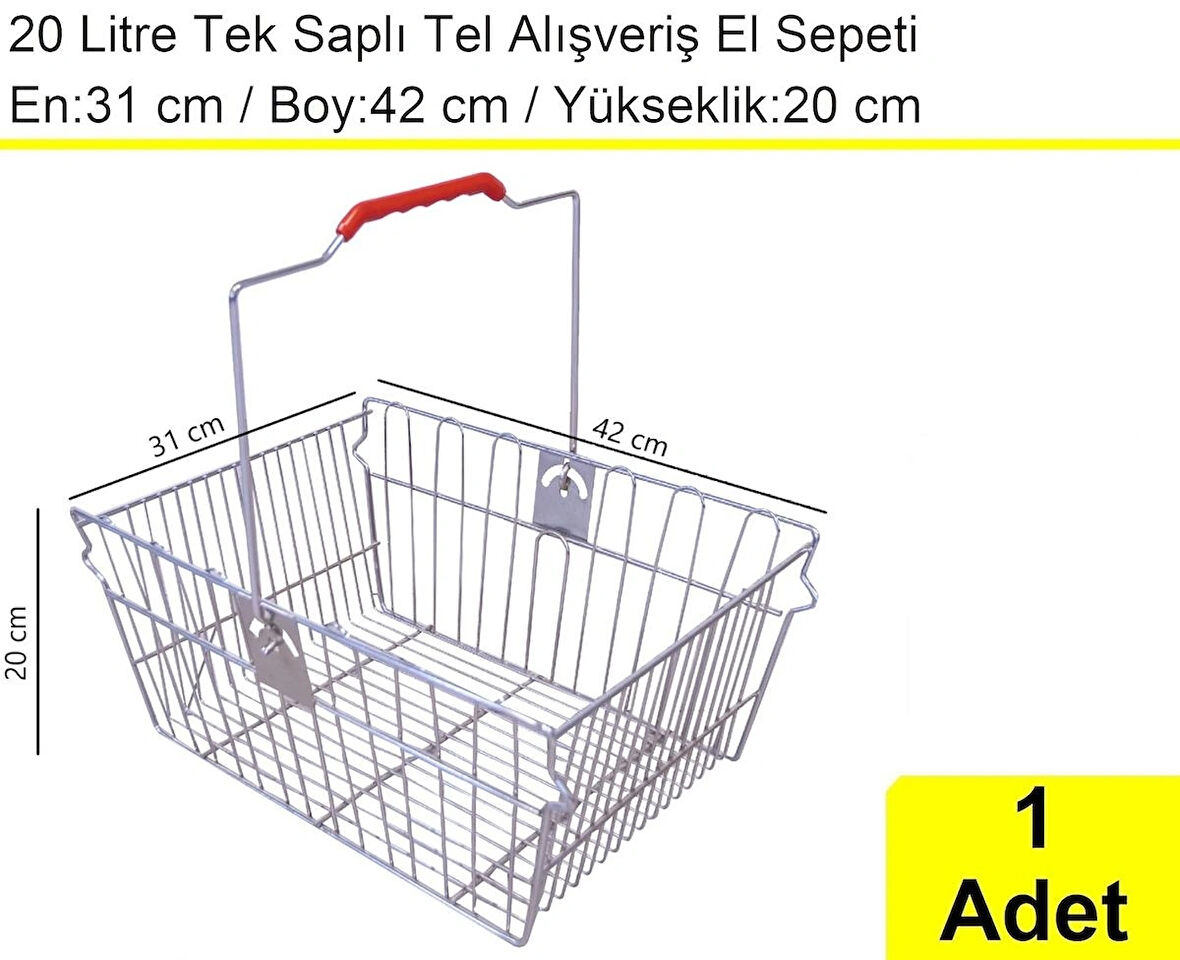Tel Market Alışveriş El Sepeti 20 Litre 1 Adet