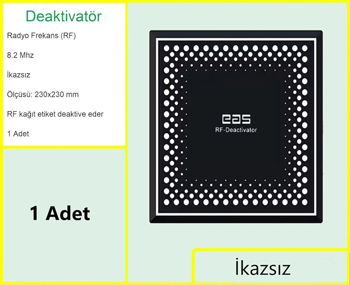 Kağıt Etiket Öldürücü Deaktivatör RF Radyo Frekans İkazsız