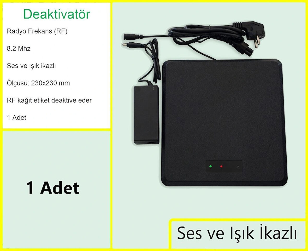 Kağıt Etiket Öldürücü Deaktivatör RF Radyo Frekans Ses ve Işık İkazlı