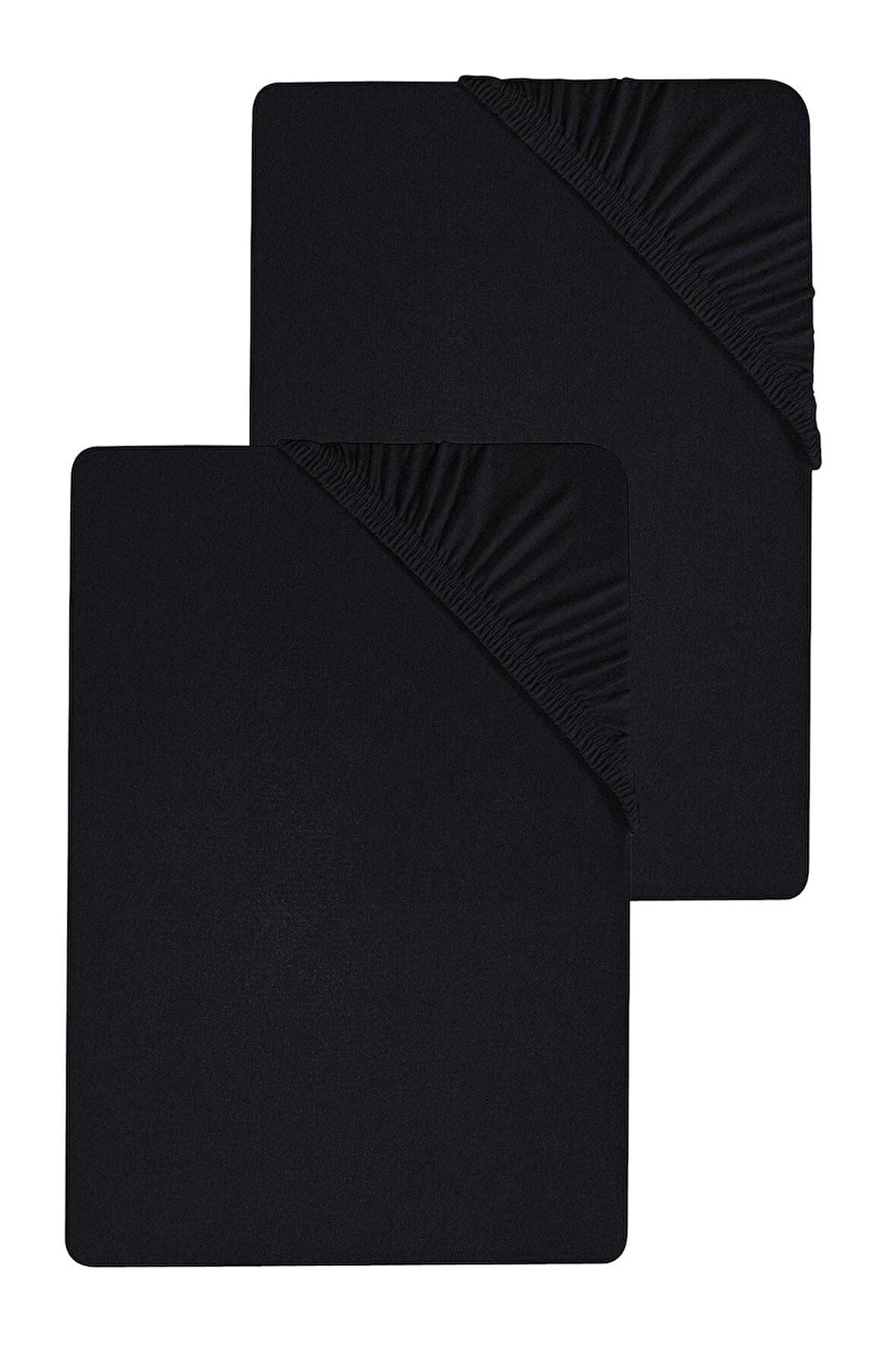 2 Adet Düz Pamuklu Tek Kişilik 120 x 200 x 30 cm Lastikli Penye Çarşaf