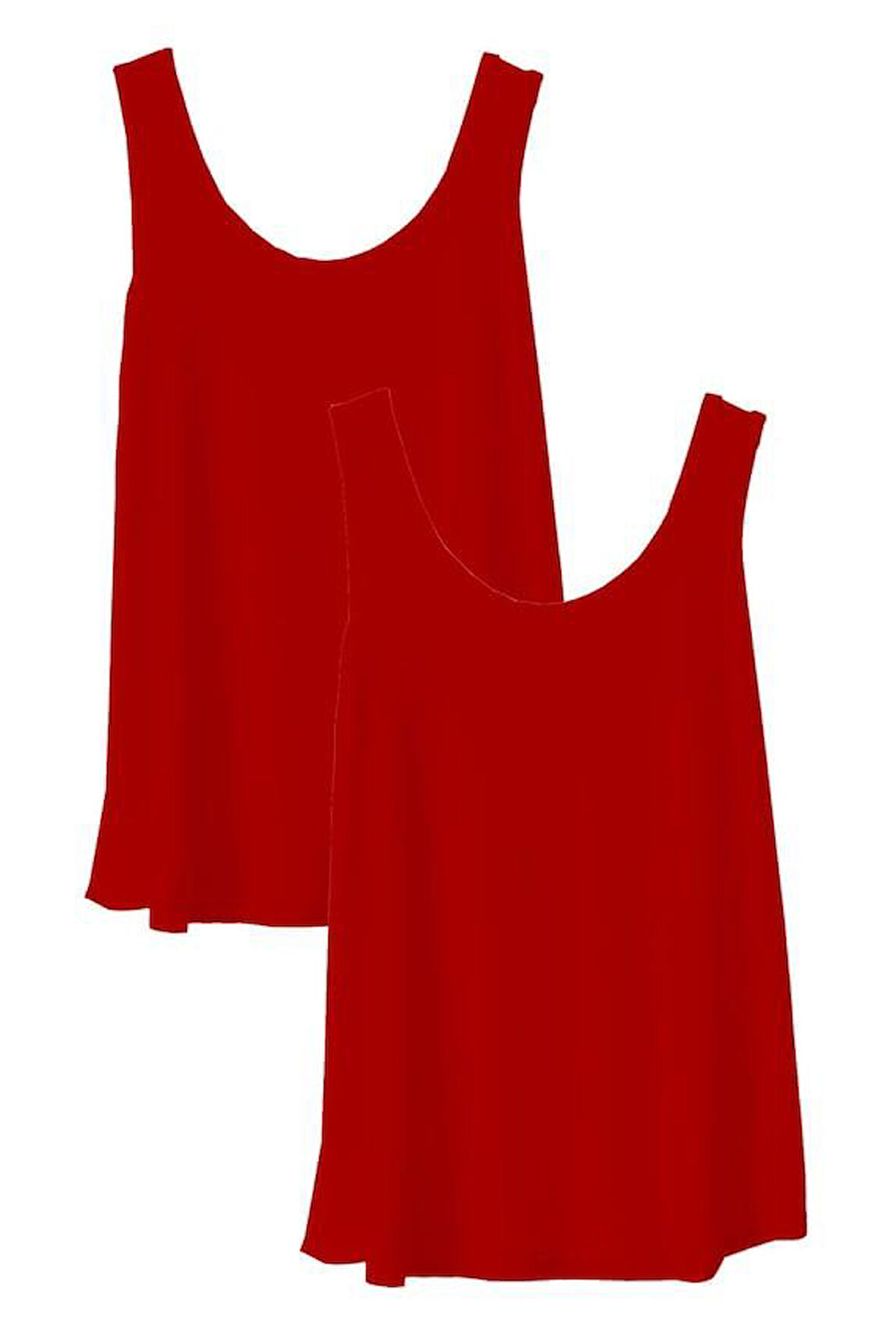 2 Adet A Kesim Rahat Kalıp Basic Kalın Askılı Atlet Tişört