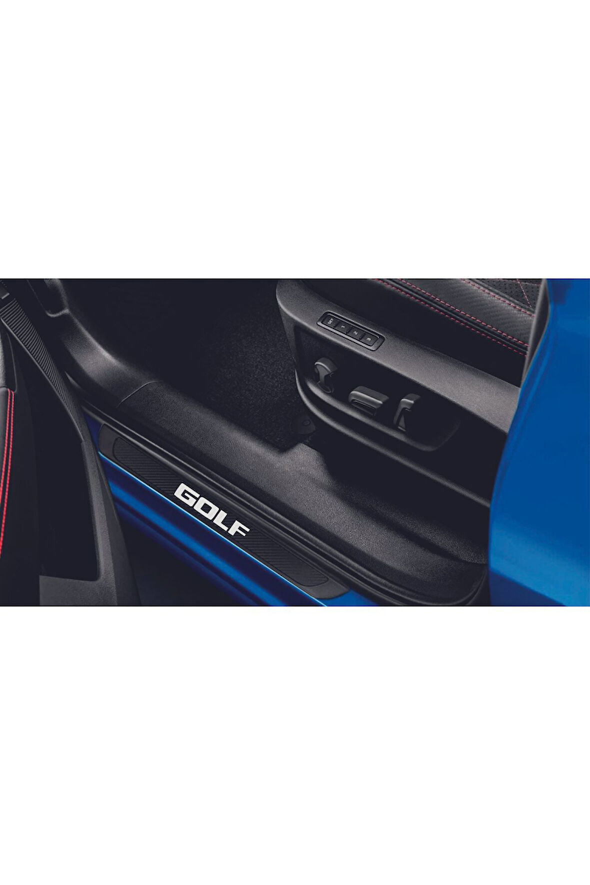 VOLKSWAGEN GOLF 6 2009-2013 MODELLER OLD KARBON KAPI EŞİĞİ 4 PARÇA KROM YAZILI