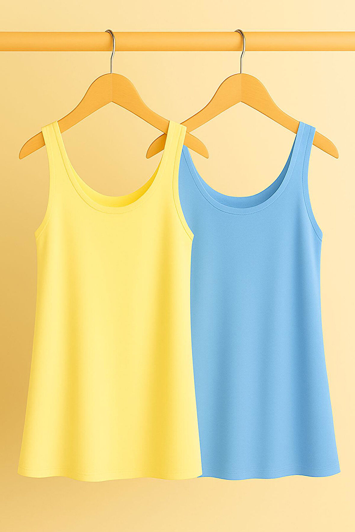 2 Adet A Kesim Rahat Kalıp Basic Kalın Askılı Atlet Tişört