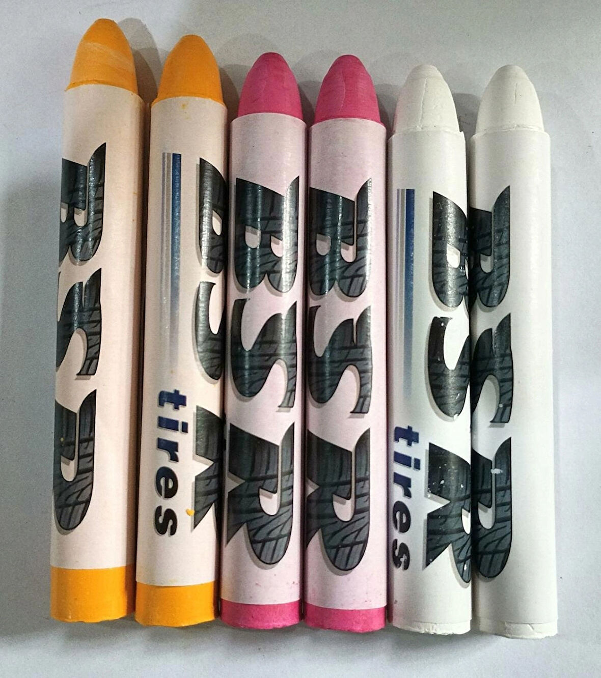 Lastik (KAUÇUK) Tebeşiri Meksika Pembe, Sarı, Beyaz Renk 6 ad