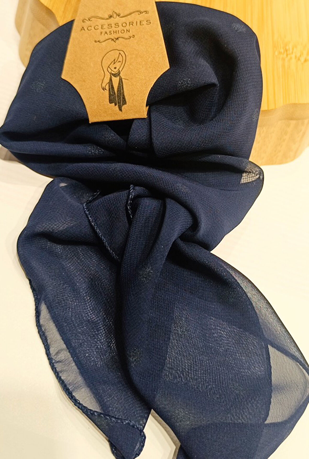 Monalisa Home Lüks Lacivert Gösterişli Saç Flar Bandana