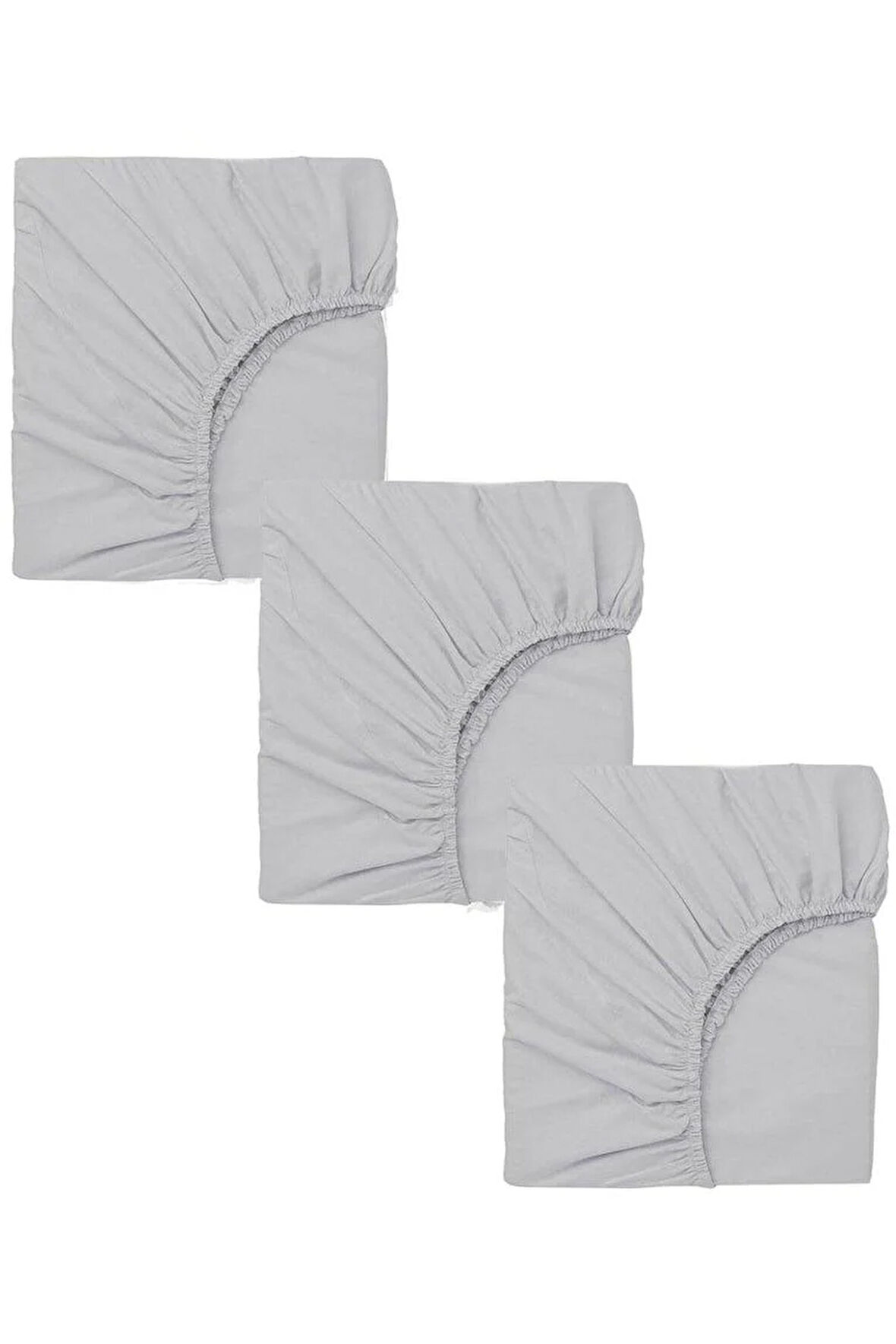 3 Adet 70 x 120 x 20 cm Anne Yanı Lastikli Penye Kumaş Bebek Çarşafı