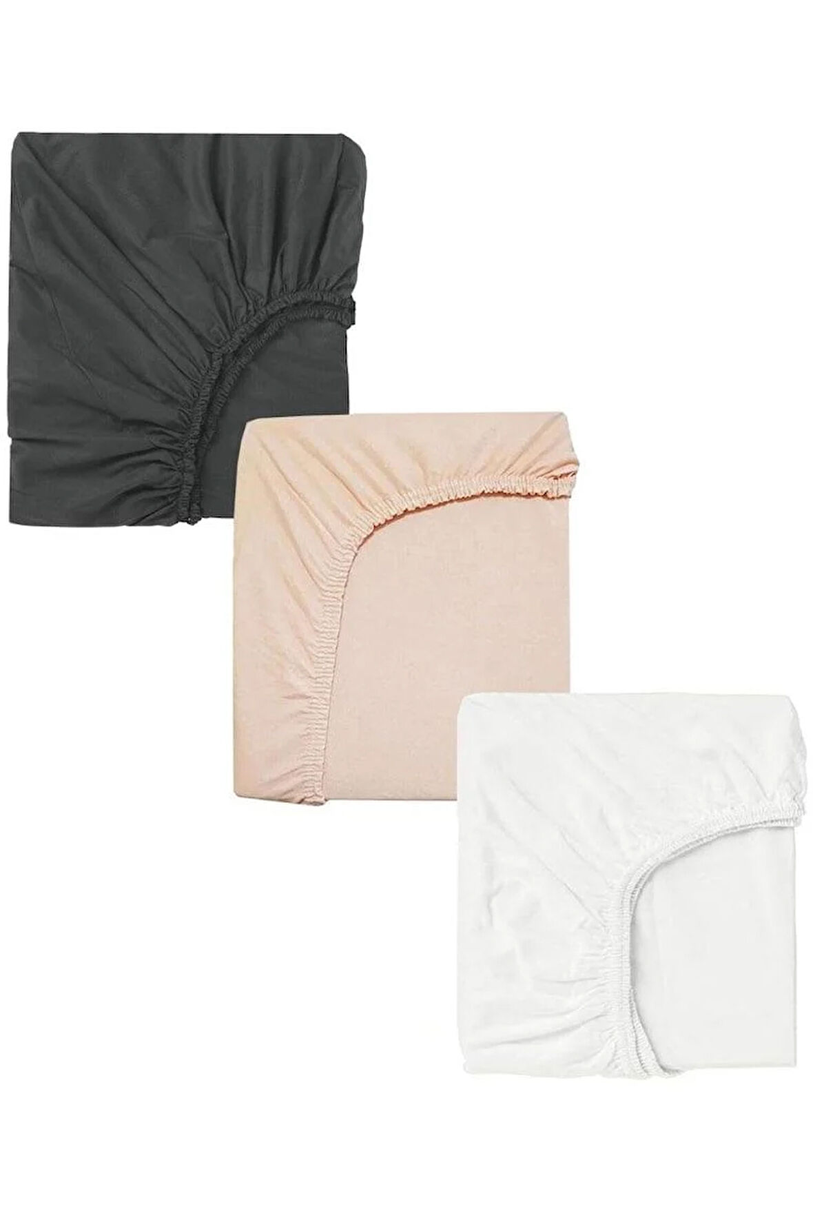 3 Adet 70 x 120 x 20 cm Anne Yanı Lastikli Penye Kumaş Bebek Çarşafı