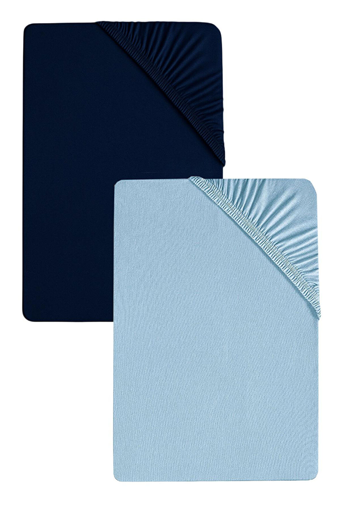 2 Adet Düz Pamuklu Tek Kişilik 120 x 200 x 30 cm Lastikli Penye Çarşaf