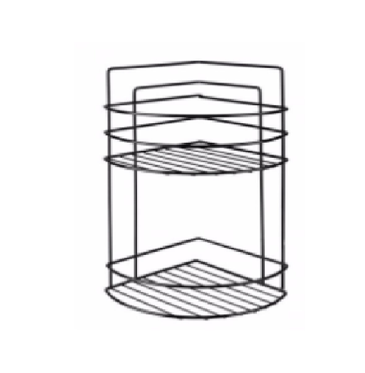 MK 2'Lİ BANYO KÖŞE  ŞAMPUANLIK SİYAH