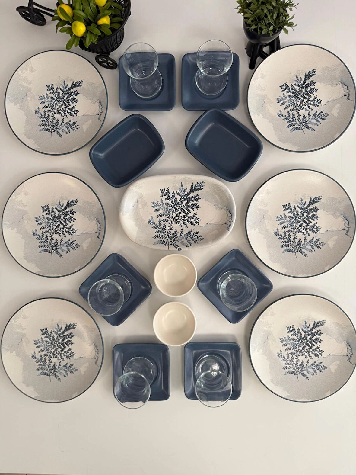 Takım Kahvaltı 23 Parça 6 Kişilik Blue Magıc