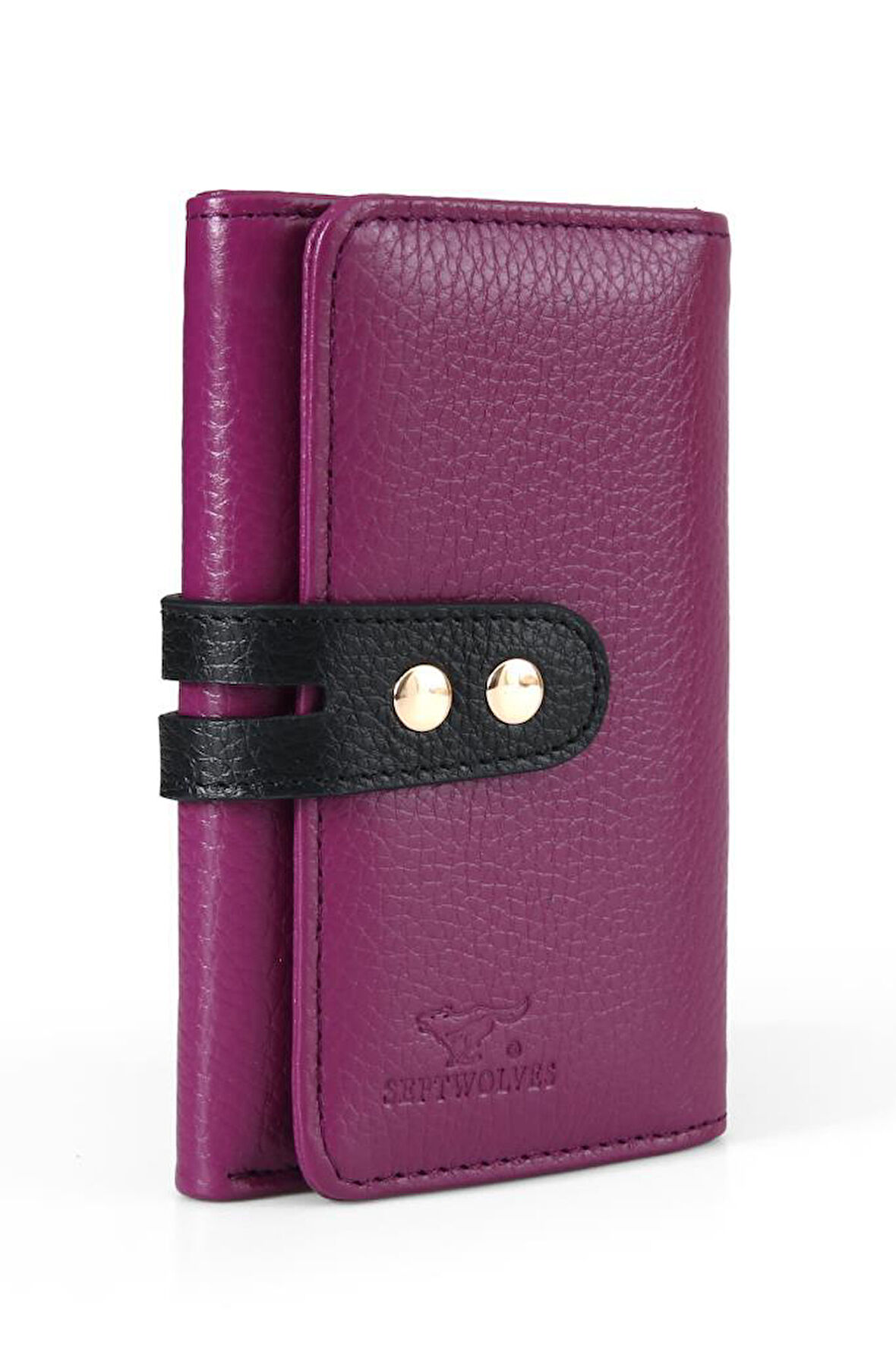 SEPTWOLVES Paris Hakiki Deri Gold Detaylı Kadın Kartlık ve Cüzdan 