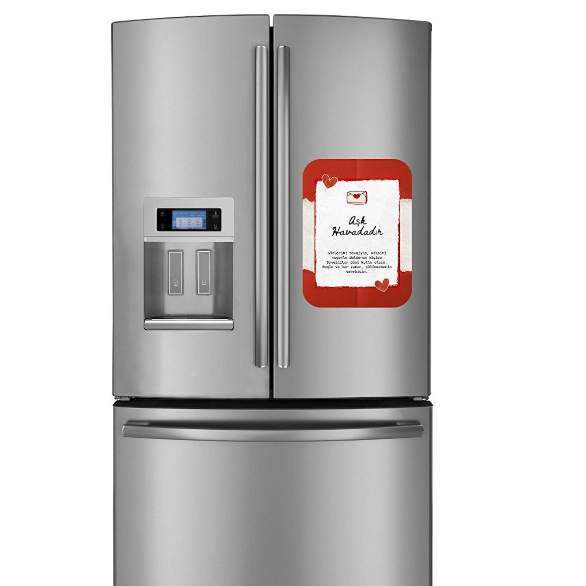 Sevgiliye Özel Yazılı Buzdolabı Magneti 20 x 15 cm 1 Adet