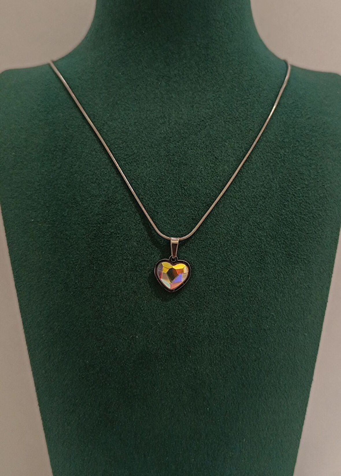 Monalisa Home Gümüş Renk Kalp Figürlü Gösterişli  Kolye