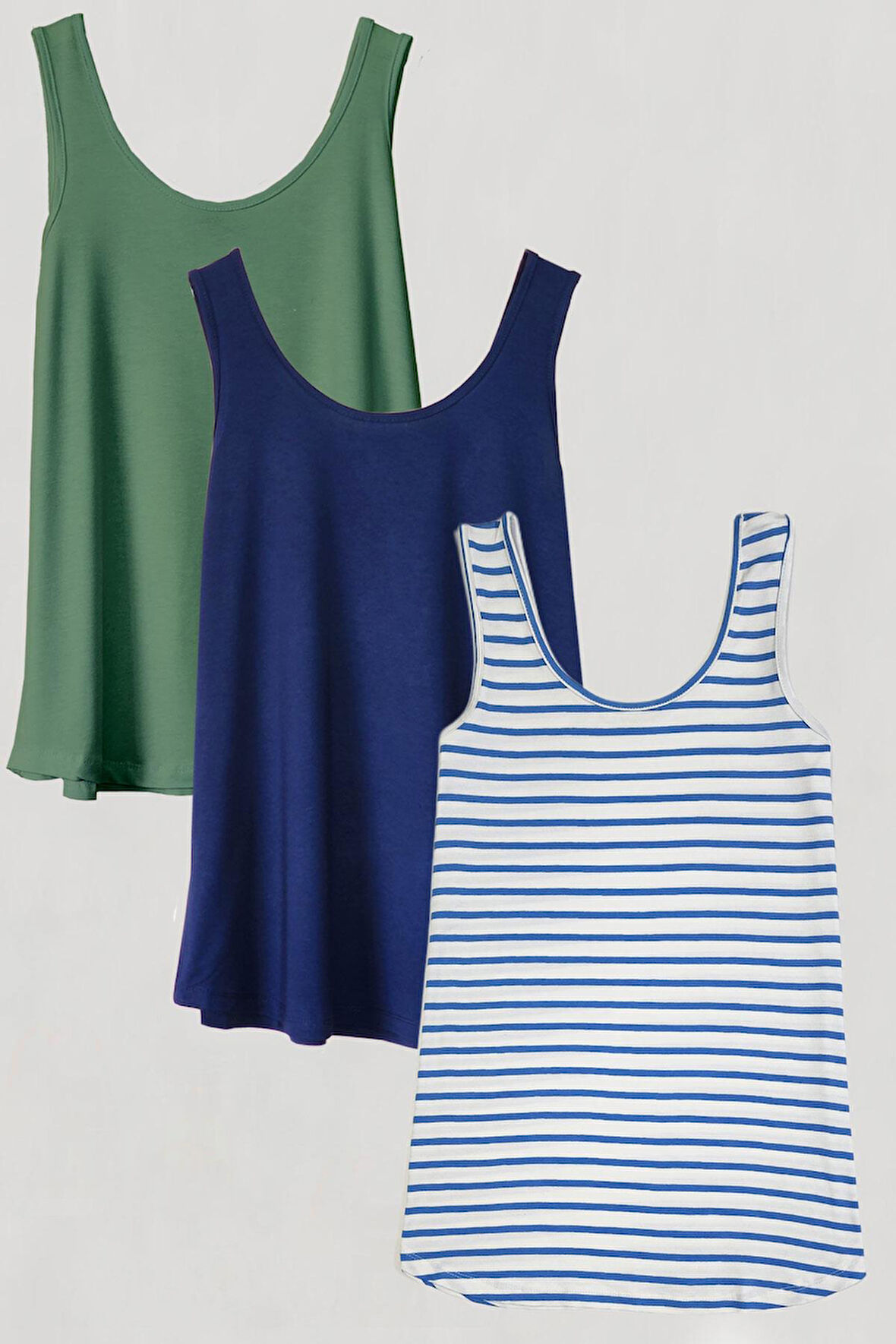 3 Adet A Kesim Pamuklu Kalın Askılı Atlet Tişört