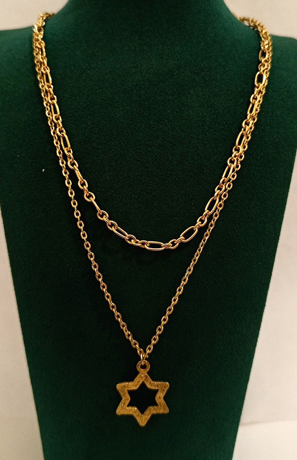 Monalisa Home Gold Renk Lüks Figürlü Gösterişli  Kolye