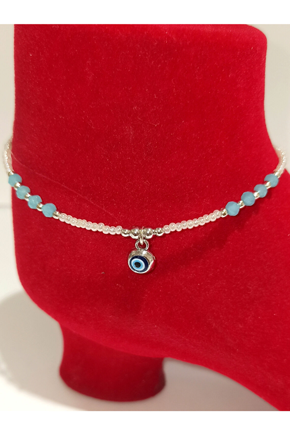 Monalisa Hom Lüks Gösterişli Kararmaz El Yapımı Boncuklu  Renkli Halhal